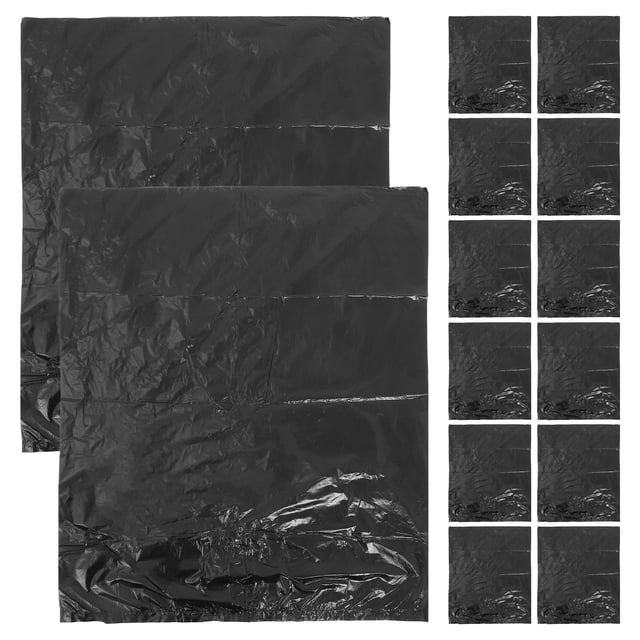 HINTRMENT 50Pcs Black Garbage Bags for Village Use 23.6x19.7in