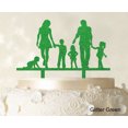 thumbnail image 1 of Personalized Family Cake Topper Custom Silhouette Wedding Cake Topper Cake Decorations Option Available 6-7 Inches Wide, 1 of 1
