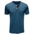 thumbnail image 5 of Matoen Men Short-Sleeve Beefy Muscle Basic Solid Pure Color Blouse Tee Shirt Top, 5 of 5