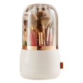 thumbnail image 3 of Makeup Brush Holder Organizer With Lid 360 Rotation Brushes Organizer For Vanity, 3 of 13