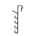 thumbnail image 2 of UsRHHA Hanging Clothes Rack Hat Storage, Behind the Door Clothes Hook Organizer, Space Saving Garment Management, 2 of 6