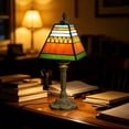 thumbnail image 1 of Modern Glass Bedside Table Lamp, Soft Warm Light, Adjustable Brightness, Compact 36x20x15 cm, Nightstand or Living Room Decor, 1 of 6