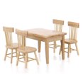 thumbnail image 1 of Wooden Table & Chair Kit  Miniature Dining Room Dollhouse Accessories  1/12 Scale, 1 of 9