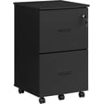 thumbnail image 1 of SONGMICS HOME 2-Drawer File Cabinet, Locking Filing Cabinet for Home Office, Small Rolling File Cabinet, Printer Stand, for A4, Letter-Size Files, Hanging File Folders, Modern, Black, 1 of 5