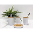 thumbnail image 2 of MAINSTAYS Bamboo and Plastic Toothbrush Holder, 2 of 2