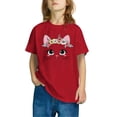 thumbnail image 1 of Rbaofujie T-Shirt d'Été pour Enfants avec Imprimé de Chat Dessin Animé, à Manches Courtes et Col Rond pour Garçons et Filles, 1 of 4