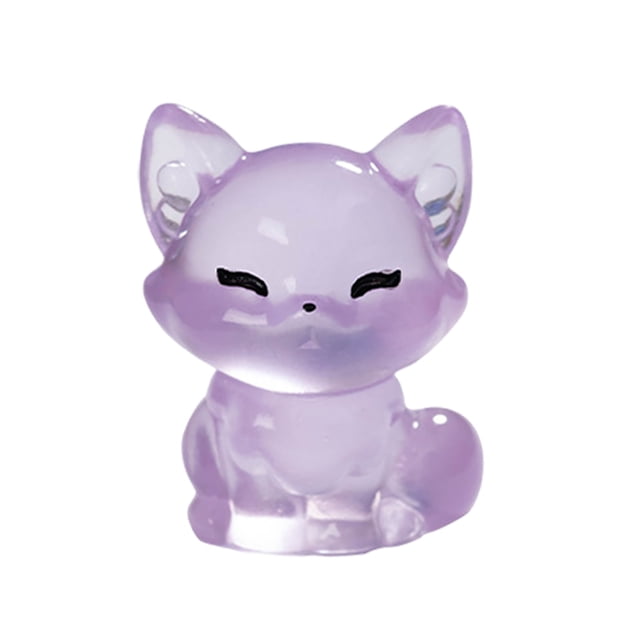 Figurines d'Animaux Miniatures Phosphorescentes en Résine pour Bureau, Jardin Féérique et Terrarium