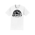 thumbnail image 1 of Gravity Outdoor Co. T-Shirt à Manches Courtes - Blanc - Logo Noir - Petit, 1 of 1