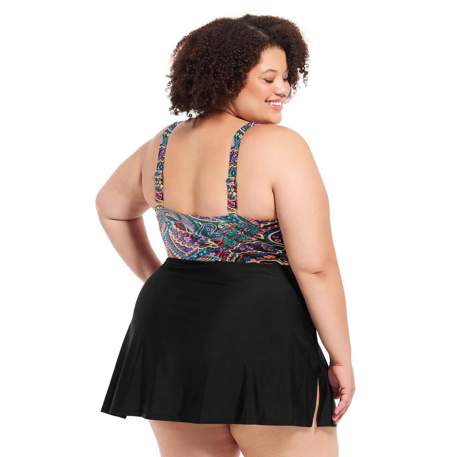 Maillot une-pièce Krista Plus à encolure en V croisée – bretelles ajustables deux façons