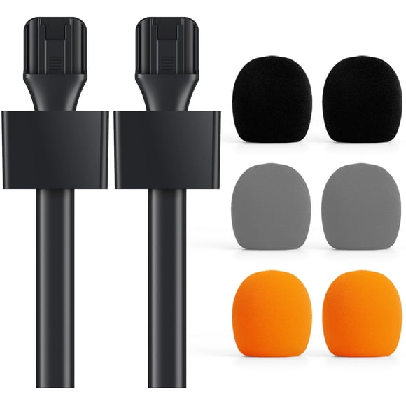TONOR Lot de 2 Adaptateurs Portatifs pour Micro d'Entrevue, Support de Microphone Sans Fil pour Lavalier, Compatible avec Rode, DJI et Tous les Micros Lav, Microfono Solapa