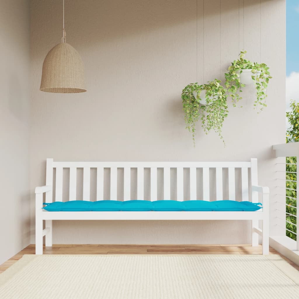 vidaXL Garden Bench Cushion Turquoise 200x50x7 cm Fabric