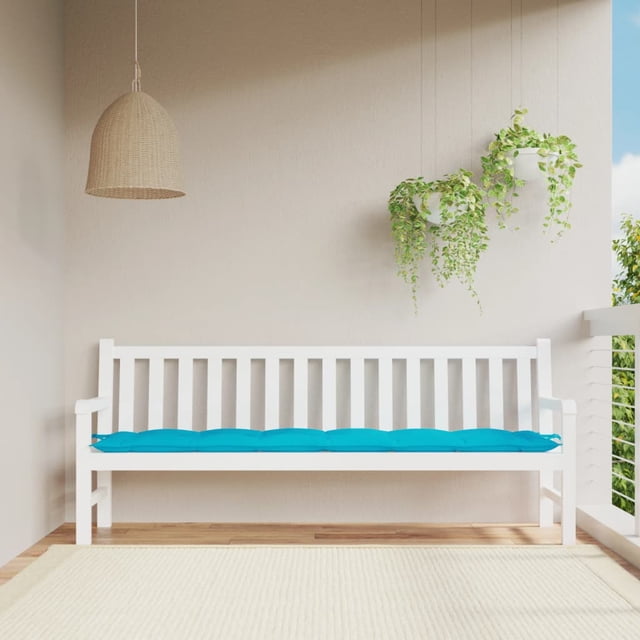 vidaXL Garden Bench Cushion Turquoise 200x50x7 cm Fabric