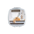 thumbnail image 1 of Animal Fat Garfield Cat Photograph Square Mirror Portable Compact Pocket Makeup Double Sided Glass, 1 of 3