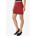 thumbnail image 4 of Jupe Tube Double Couche Taille Haute en Coton Extensible Basique pour Femmes, 4 of 7