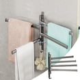 thumbnail image 1 of HOZADOIE Storage Rack Storage & Organization Swivel Towel Rack Bathroom No Hole Towel Bar Integral Hook Pole Bathroom Shelf Storage Shelf with 5ml of Glue, 1 of 9