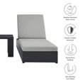 thumbnail image 4 of Modway Tahoe Ensemble de Chaise Longue 3 Pcs en Gris Gris, 4 of 7