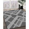 thumbnail image 3 of Ahgly Company Machine Washable Indoor Square Transitional Grey Gray Area Rugs, 5' Square, 3 of 7