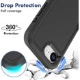 thumbnail image 2 of KOMI Designed for iPhone 16e Case, [with Screen Protector] [Military Grade Drop Protection] Heavy Duty Full-Body Shockproof Phone Case, Black (PC) + Black (TPU), 2 of 5
