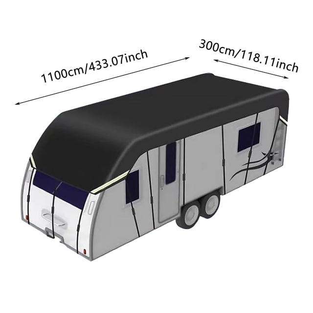 BotaniNest RV Roof Cover With Reflective Strips Heavy Duty For Outdoor Travel Trailer And Camper Storage