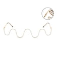 thumbnail image 4 of Fashion Half Glasses Frame No Lens Half Jeweled Frame Decorative Diamonds Gold, 4 of 7