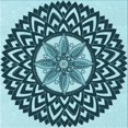thumbnail image 1 of Ahgly Company Machine Washable Indoor Square Transitional Medium Teal Green Area Rugs, 4' Square, 1 of 7