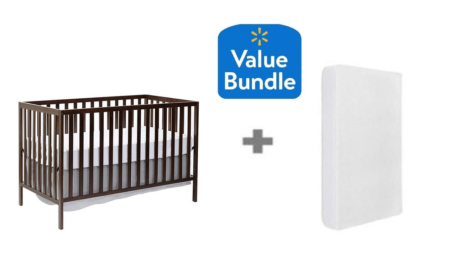 Concord Baby Devon 4 in 1 Convertible Crib + Bonus Twinkle Twinkle Crib Mattress