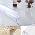 thumbnail image 4 of Oleegame Napperon 2 Pcs 1 mm d'Épaisseur, Résistant à l'Huile, Nappe Transparente, Protège-Table pour Table de Salle à Manger, Nappe Transparente, Tapis de Protection, Protège-Bureau, Déco Maison (40*60 cm) Transparent, 4 of 9