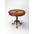 thumbnail image 1 of BUTLER Round Pedestal Table, Olive Ash Burl, 1 of 5