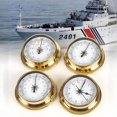 thumbnail image 2 of 4.5 Inch Brass Nautical Tide Clock with Barometer, Thermometer and Hygrometer, Weather Station for Sailing, 2 of 4