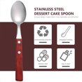 thumbnail image 4 of Miangastore Cuillères de Dégustation en Métal Rouge Acier Inoxydable 6 Pcs 7.9 Po pour Dessert, 4 of 8