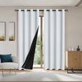 thumbnail image 1 of Chmadoxn Home Decor, Polyester Pongee Laminated Light-blocking Curtains Perforated Style Bedroom Concise Sun Protection Curtains Heat-Insulating And Soundproof Curtains Polyester Blackout Curtains, 1 of 6