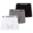 thumbnail image 1 of LYLE&SCOTT Men's Boxer Shorts, 3-Pack - Barclay Core Trunks, Stretch Cotton Black/Grey/White L (Large), 1 of 5