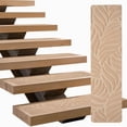 thumbnail image 4 of Stair Mats - Non-Slip Carpet Treads, Reusable Adhesive Backing, Indoor Stair Runner, Easy to Clean Polyester Rug, Beige, JKODE, 4 of 9