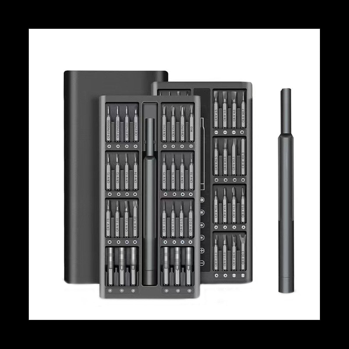 63 in 1 Screwdriver Set Magnetic Screwdriver Set Magnetic Screwdriver Bit Set Mini Precision Screwdriver,1 x 63 in 1 Screwdriver Set,Black