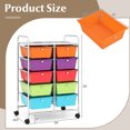 thumbnail image 3 of Gymax 10-Drawer Rolling Storage Cart Tools Scrapbook Paper Organizer on Wheels Multicolor, 3 of 10
