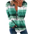 thumbnail image 2 of 2023 Chandail de Mode pour Femmes Rabais de 50 % Liquidation Hauts pour Femmes Automne Manches Longues Chandail Ample Chemise Chic Décontractée Chandails à Rayures à Col Rond pour Dames, 2 of 5