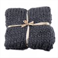thumbnail image 4 of Chunky Knit Blanket Merino Wool Hand Made Throw Boho Bedroom Home Decor Giant Yarn, 4 of 4