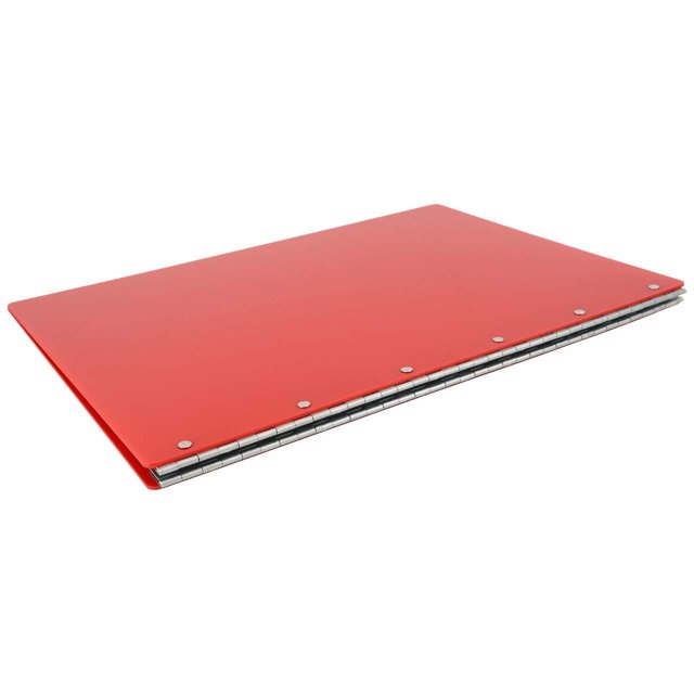 Panneau Acrylique de Reliure à Vis pour Poteaux 17x11 avec Poteaux Fixes Rouge
