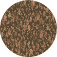 thumbnail image 1 of Ahgly Tapis Rond Lavable en Machine Intérieur Transitionnel Brun Cannelle, 6 Pieds Rond, 1 of 7
