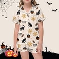 thumbnail image 2 of WEAIXIMIUNG Children's Leisure Printed Button Collar Short Sleeved Top Shorts Pajama Set 6-7 Years, 2 of 4