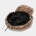 thumbnail image 3 of LinYooLi Chapeau Militaire Léopard Mode pour Femmes Printemps Automne Chapeaux Marins Bérets Plats Perles Voyage Octogonal Extérieur, 3 of 6