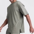 thumbnail image 2 of QIPOPIQ Men's Heavyweight Cotton Short Sleeve Crew Neck T-Shirt Clearance, 2 of 7