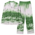 thumbnail image 1 of MeetoTime Pyjama d'Automne pour Femme, Ensemble 2 Pcs, Haut à Manches Longues Boutonné et Pantalon, Tenue de Nuit, 1 of 7