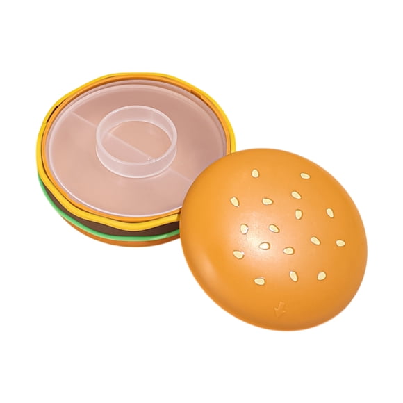 Kyursd Summer Home/Kitchen Organizers and Storage Special Offer!Hamburger Storage Box Mini Portable Pills Box Divided Box Travel Compartment Organizer Household Jewelry Boxes