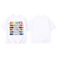 thumbnail image 4 of LUOGENLI T-Shirt pour Filles Enfants Mode Décontractée Imprimé Col Rond Manches Courtes T-Shirt Haut Chemises pour Filles Tendance Été Blanc 12-13 Ans, 4 of 4