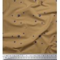 thumbnail image 1 of Soimoi Brown Rayon Fabric Brush Stroke & Dots Abstract Print Sewing Fabric Yard 42 Inch Wide, 1 of 3