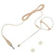 thumbnail image 2 of Beige Single Earhook Headset Mic Headworn Microphone 3.5mm 3 Pin 4 Pin XLR Plug, 2 of 11