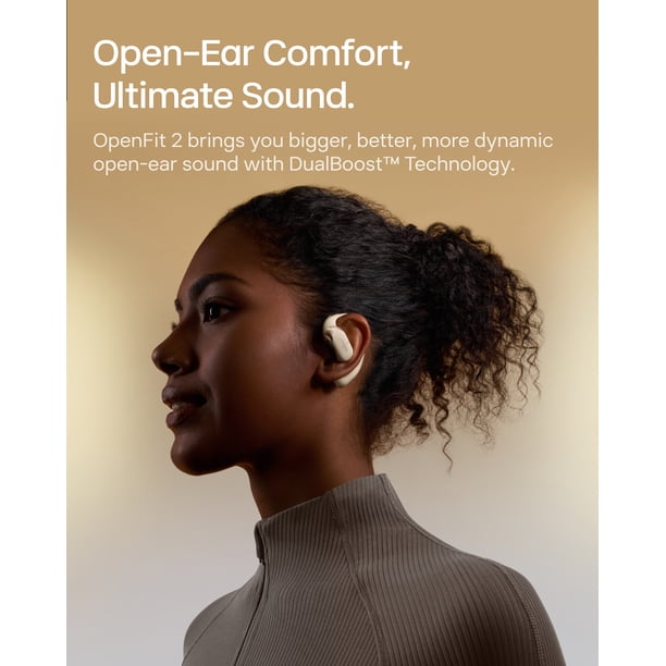 New Shokz OpenFit 2 - Open-Ear Wireless Bluetooth Headphones