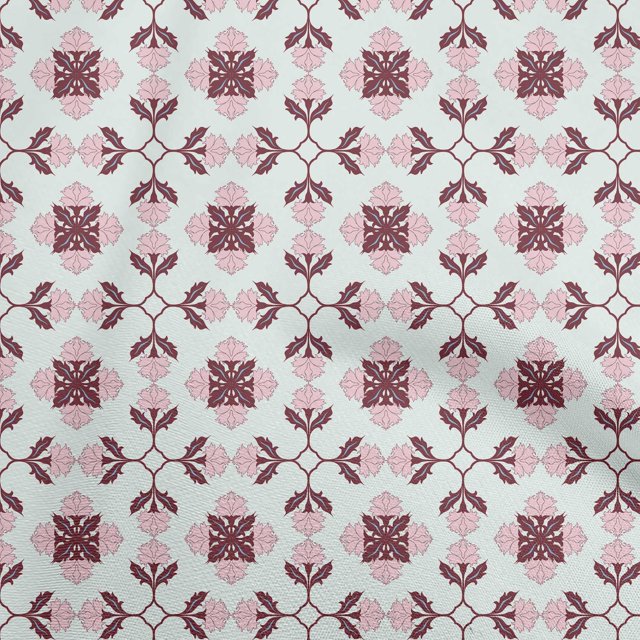 oneOone Velvet Brown Fabric Asian Block Floral Sewing Craft Projects Fabric Prints By Yard 58 Inch Wide