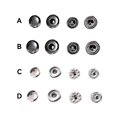 thumbnail image 2 of Xingzhi 100 Pieces Snap Button Children Jacket Trousers Pants Simple Design Round Press Stud Assorted Kit DIY Crafting Silver 6mm, 2 of 6